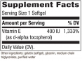 Vitamin E D-Alpha Tocopherol / 60 Softgels