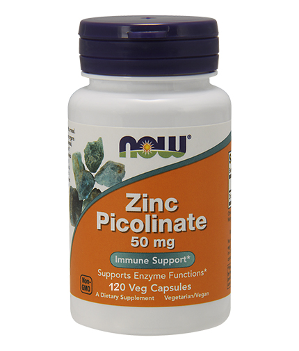 NOW Zinc Picolinate 50 mg / 120 Caps 0.100