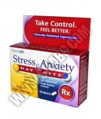 NATROL Stress & Anxiety 10+10 Tabs.
