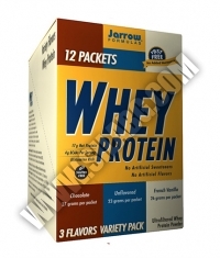 Jarrow Formulas Whey Protein 3 Flavor Variety Pack / 12 Packs.