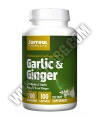 Jarrow Formulas Garlic & Ginger 700mg. / 100 Caps.