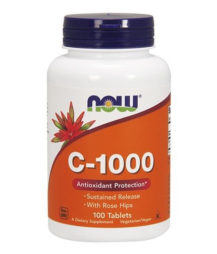 NOW Vitamin C-1000 /Sustained Release with Rose Hips/ 100 Tabs