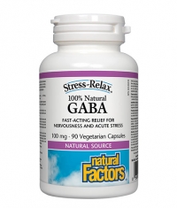 NATURAL FACTORS 100% Natural GABA 100mg. / 90 Vcaps.