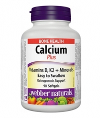WEBBER NATURALS Calcium+Vitamin D3 K2+Minerals / 90Softgels.