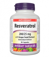 WEBBER NATURALS Resveratrol 200/25mg / 90Caps.
