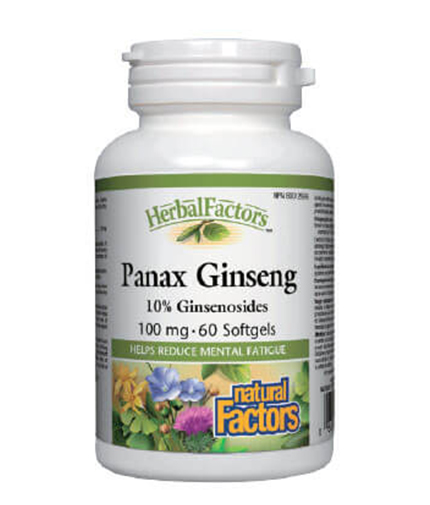 NATURAL FACTORS Panax Ginseng 100mg. / 60 Soft.