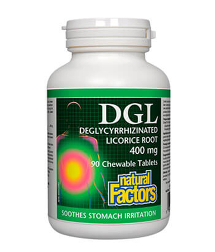 NATURAL FACTORS DGL 400 mg / 90 chew.