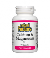 NATURAL FACTORS Calcium & Magnesium + Vitamin D3 376mg. / 90 Caps.