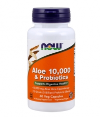 NOW Aloe Vera 10,000mg & Probiotics / 60Vcaps.