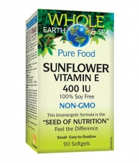 NATURAL FACTORS Whole Earth & Sea Sunflower Vitamin E 400IU / 90 Soft