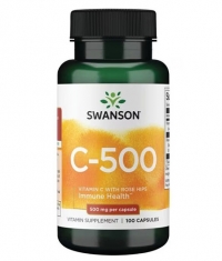 SWANSON Vitamin C with Rose Hips 500 mg / 100 Caps
