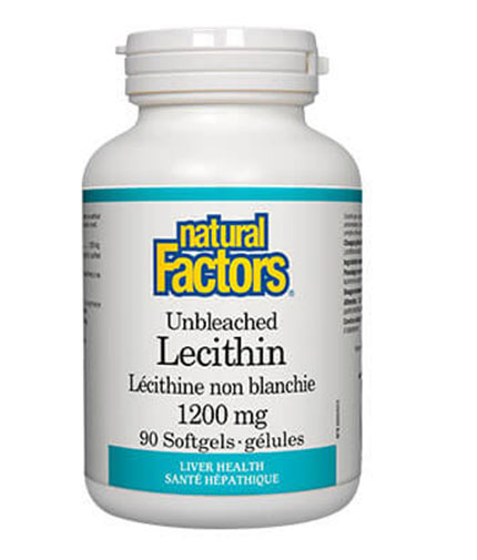 NATURAL FACTORS Unbleached Lecithin 1200mg / 90 Softg