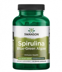 SWANSON Std Spirulina Blue-Green Algae 10% Phycocyanin 500mg. / 90 Vcaps