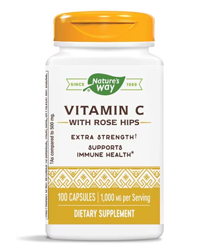 NATURES WAY Vitamin C 1000 mg with Rose Hips / 100 Caps