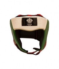 HOT PROMO Head Guard Lion Logo White, Green, Red with Partial Coverage