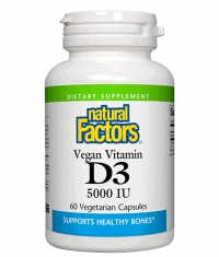 NATURAL FACTORS Vegan Vitamin D3 5000 IU / 60 Vcaps