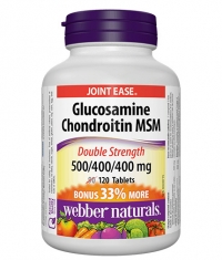 WEBBER NATURALS Glucosamine Chondroitin MSM 500/400/400 mg Double Strength / 120 Tabs