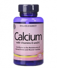 HOLLAND AND BARRETT Calcium with Vitamins D and K / 120 Tabs