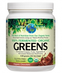 NATURAL FACTORS Whole Earth & Sea 100% Fermented Organic Greens / Chocolate