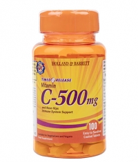HOLLAND AND BARRETT Vitamin C 500 mg / Timed Release with Rose Hips & Bioflavonoids / 100 Caps