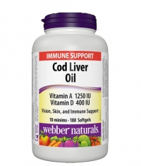 WEBBER NATURALS Cod Liver Oil / 180 Softgels