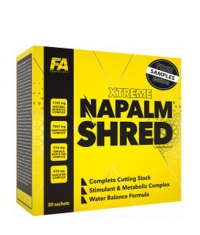 FA NUTRITION Xtreme Napalm Shred | Complete Cutting Stack / 30 Packs