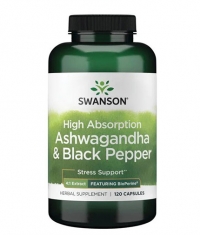 SWANSON Ashwagandha Extract - with Bioperine 4:1 Extract / 120 Caps