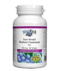 NATURAL FACTORS BlueRich Super Strength Blueberry Concentrate / 90 Softgels