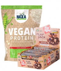 PROMO STACK Haya Labs Vegan Protein + FIT SPO Flap Jack 90