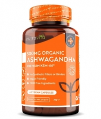NUTRAVITA Organic Ashwagandha KSM-66 500 mg / 60 Vcaps