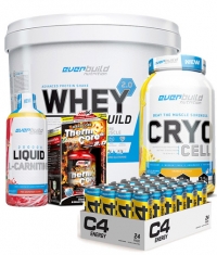 STORES ONLY Whey Protein Build 2.0 + ThermoCore + Cryo Cell + Liquid L-Carnitine + 24 *** Explosive Energy Drinks