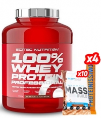 PROMO STACK 100% Whey Protein Professional + 10 FREE Mass Build Gainer Sachets + 6 FREE Proteinissimo Prime Bars