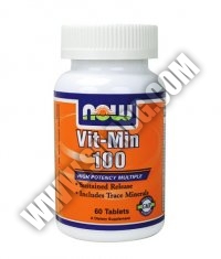 NOW Vit-Min 100 Multiple /Sustained Release High Potency/ 60 Tabs.