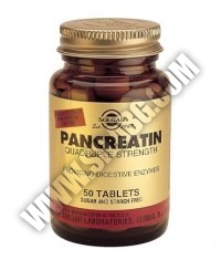 SOLGAR Pancreatin (Quadruple Strength) 50 Tabs.