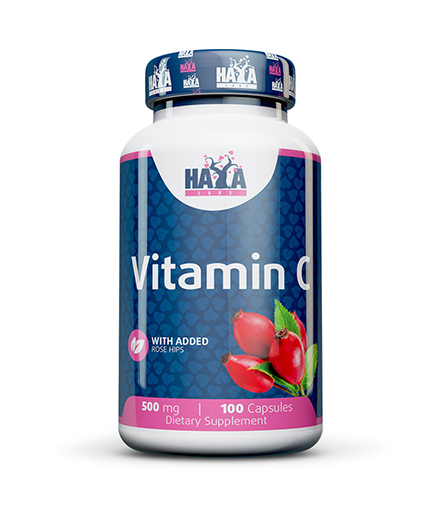 HAYA LABS Vitamin C with Rose Hips 500 mg / 100 Caps
